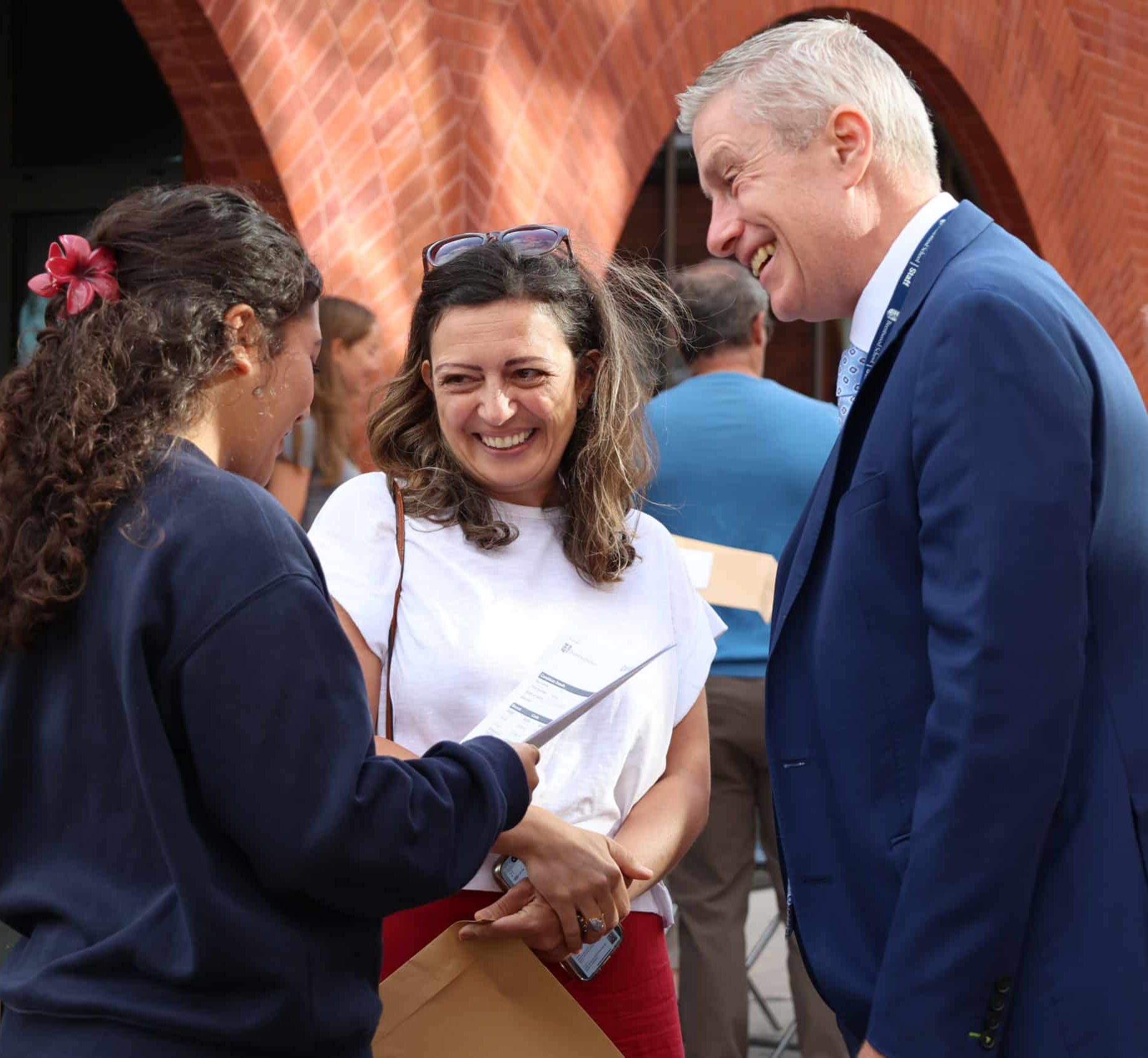 Headmaster, Michael Bond on results day 2025